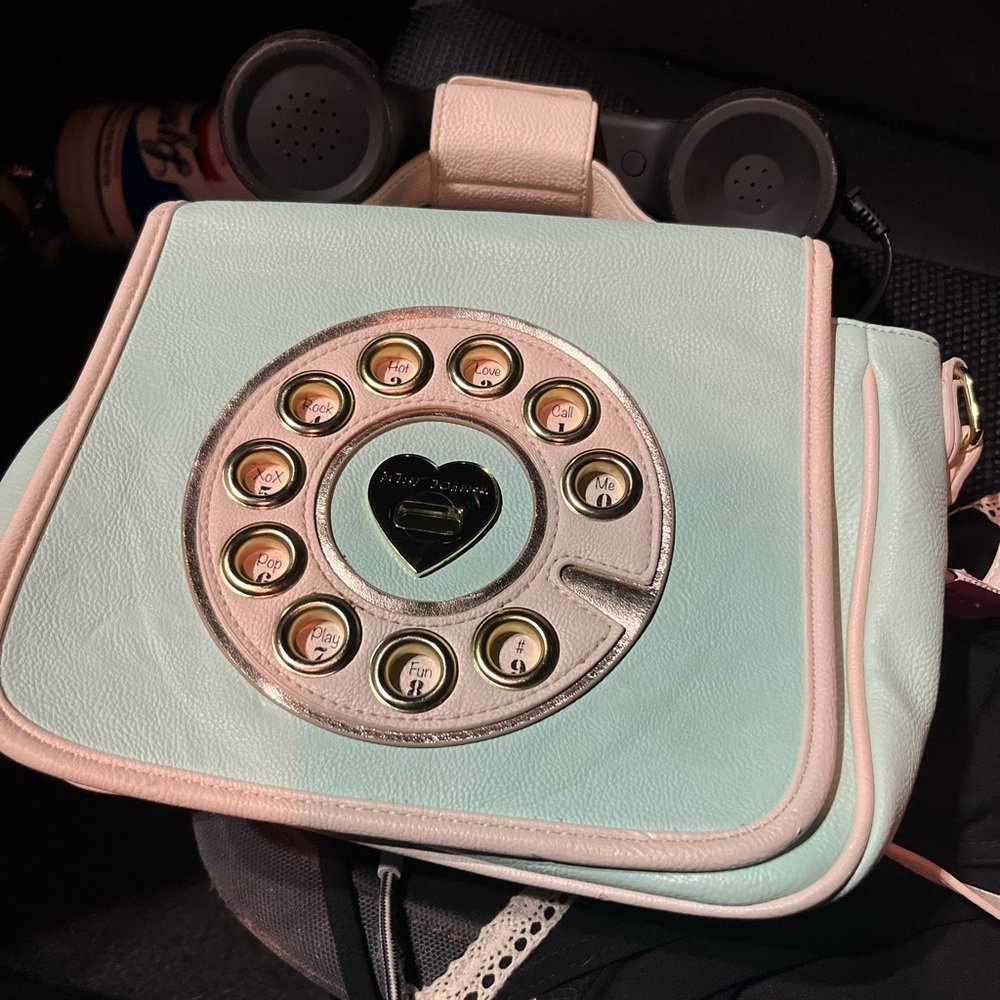 Betsey Johnson Mint Green Rotary Phone Shoulder Bag